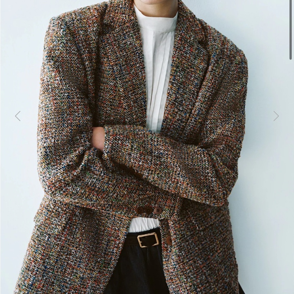 Multicolor Tweed Blazer
